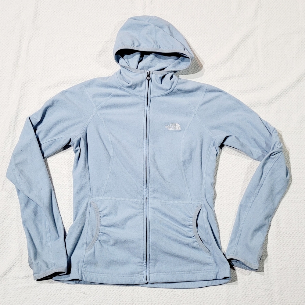 The North Face  Women's Baby Blue TKA 100 Performance Fleece Hoodie size Small